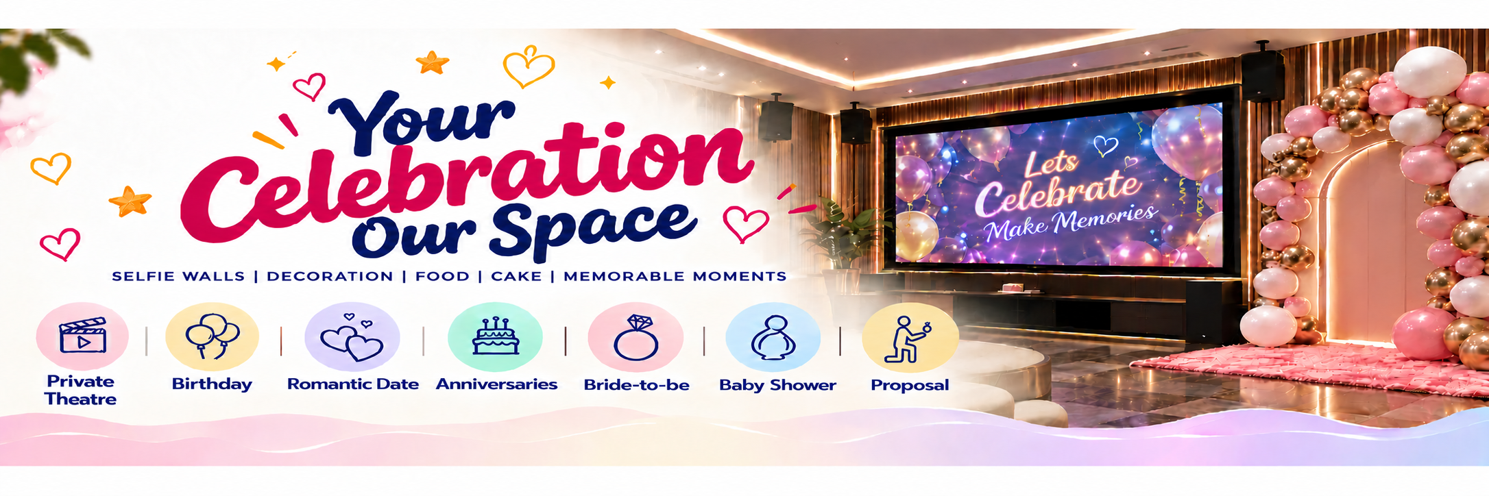 PartyAdda private theatre celebration venue in Bangalore
